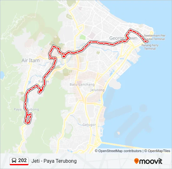 202 Bus Line Map