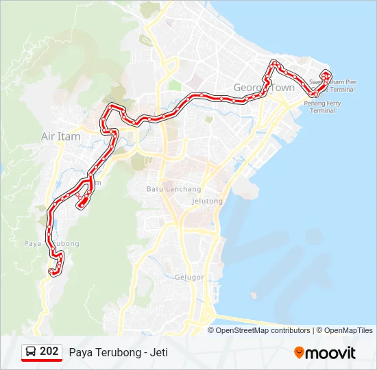 202 Bus Line Map