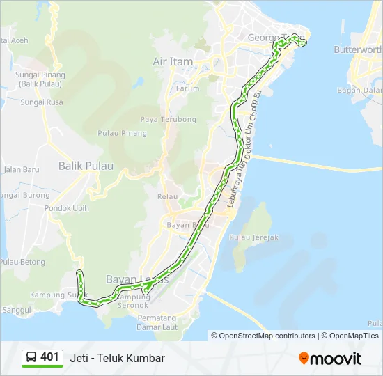 401 Bus Line Map