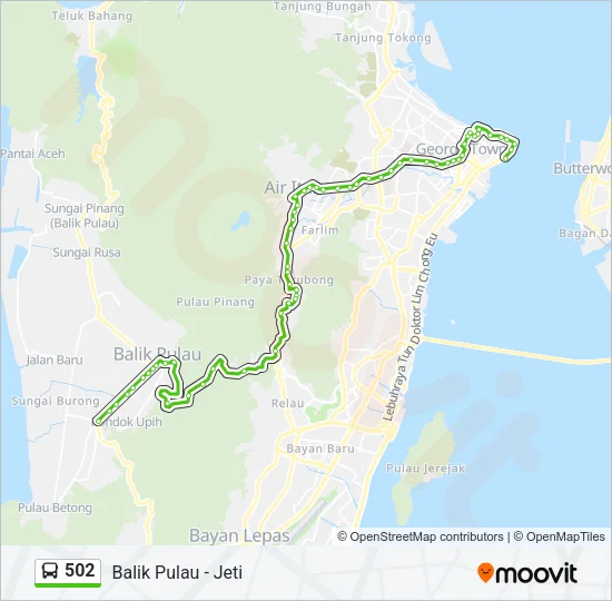 502 Bus Line Map