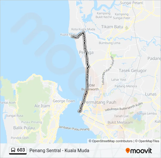 603 Bus Line Map