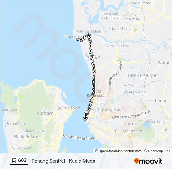 603 Bus Line Map
