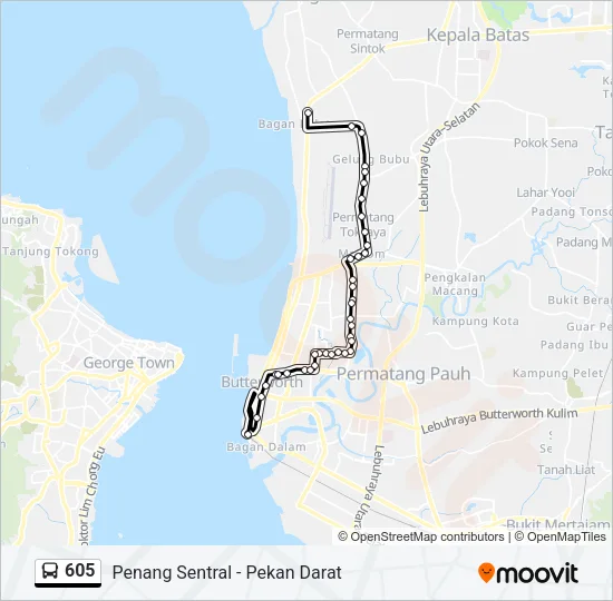 605 Bus Line Map