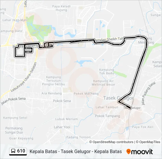 610 Bus Line Map