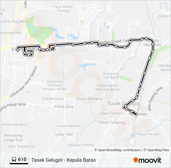 610 Bus Line Map