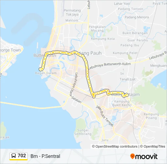702 Bus Line Map