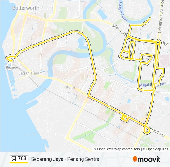 703 Bus Line Map