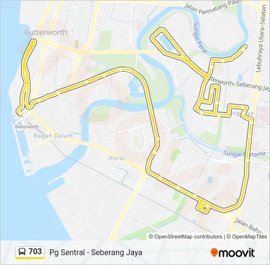 703 Bus Line Map