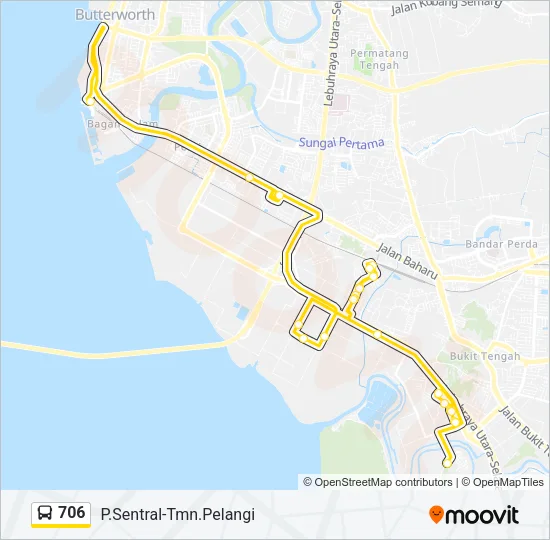 706 Bus Line Map
