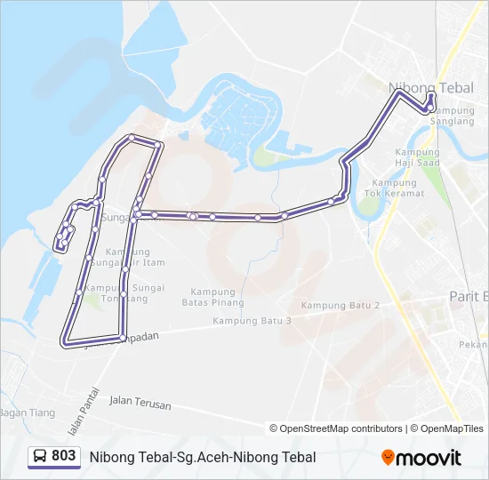803 Bus Line Map