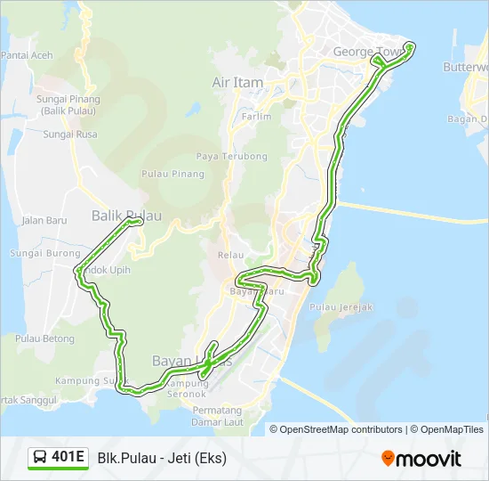 401E Bus Line Map