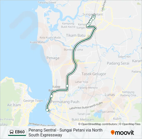 EB60 Bus Line Map