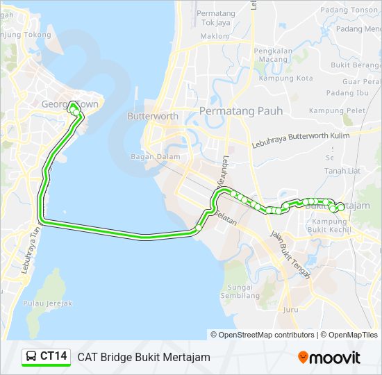 CT14 Bus Line Map
