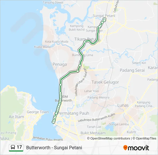 17 Bus Line Map