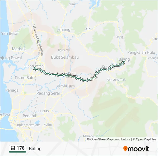 178 Route: Schedules, Stops & Maps - Baling (Updated)