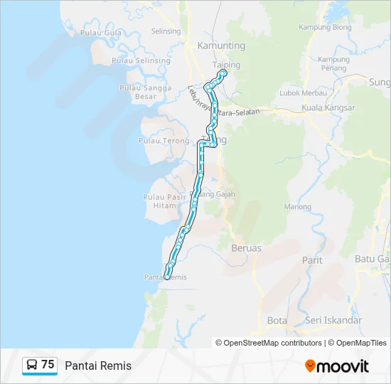 75 Bus Line Map