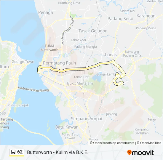 62 Bus Line Map