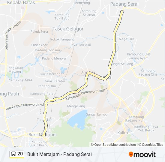 20 bus Line Map