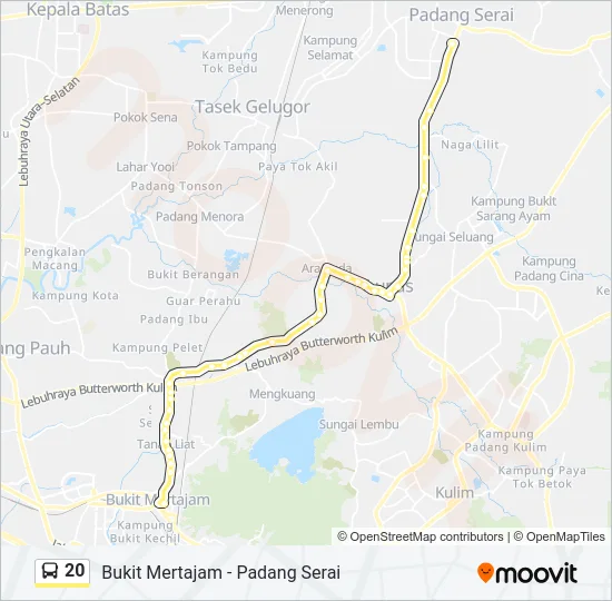 20 Bus Line Map