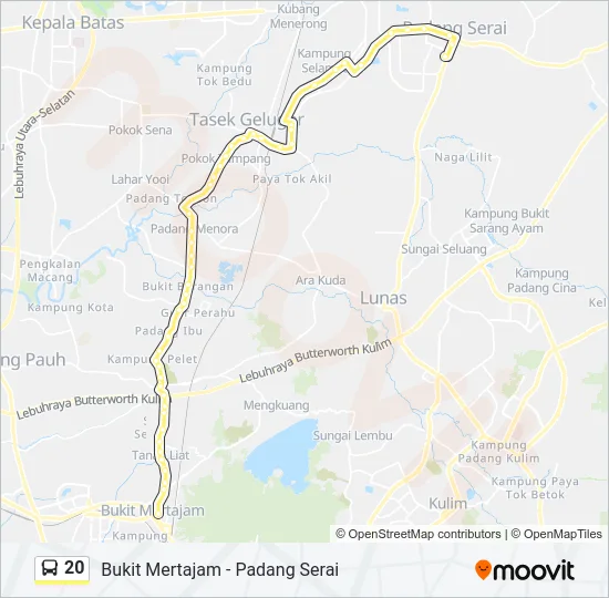 20 Bus Line Map