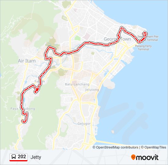 202 bus Line Map