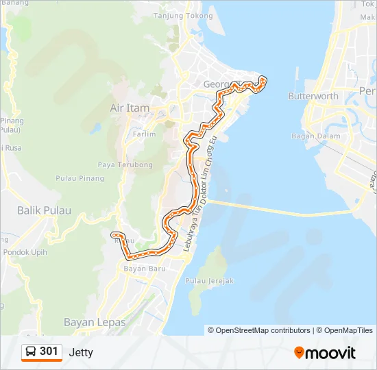 301 Bus Route Map 301 Route: Schedules, Stops & Maps - Relau - Jeti (Updated)