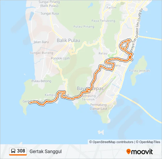 308  Line Map