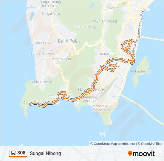 308  Line Map