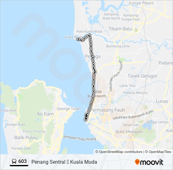 603 bus Line Map
