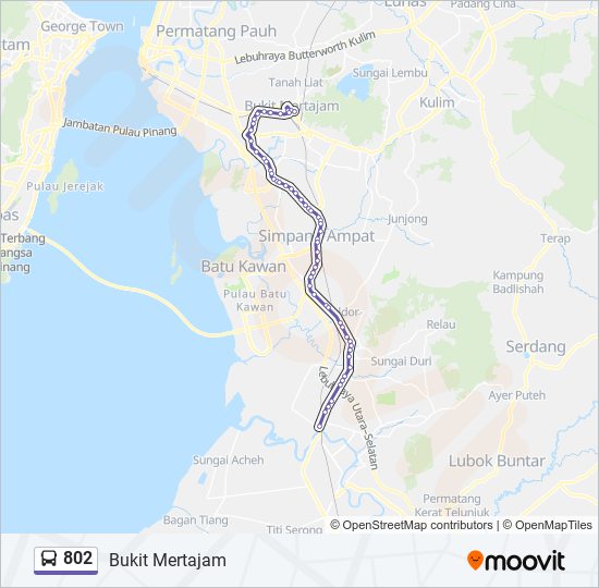 802 bus Line Map