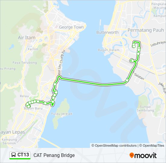 ct13 Route: Schedules, Stops & Maps - Cat Bridge : Bayan Baru - Sunway ...