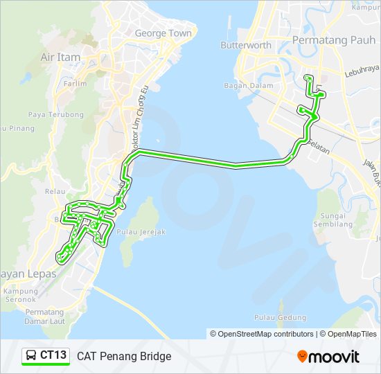 CT13 bus Line Map