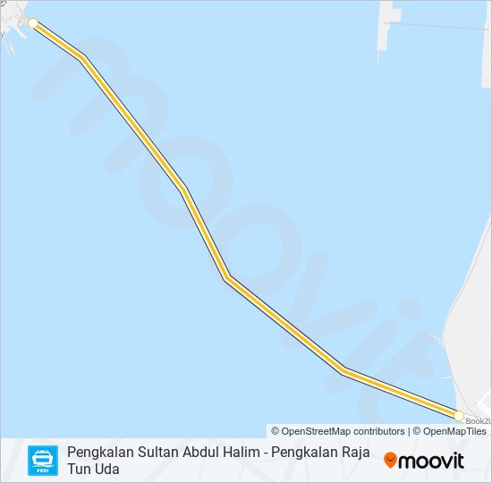 FERI ferry Line Map