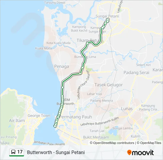 17 Bus Line Map