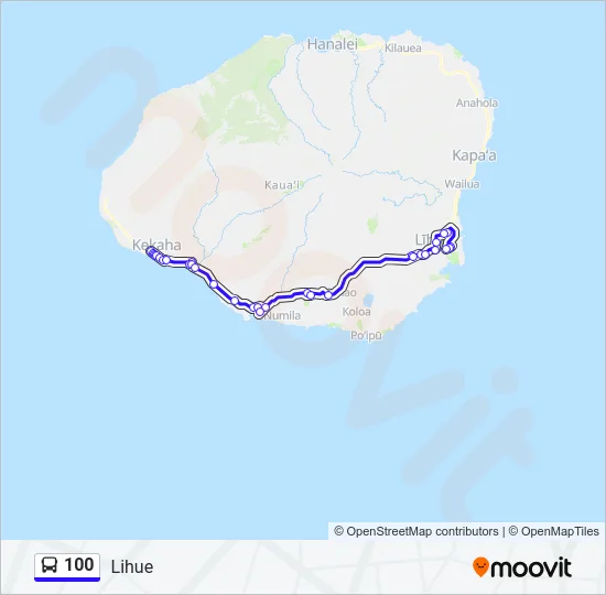 100 Bus Line Map
