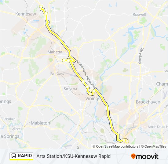 RAPID bus Line Map