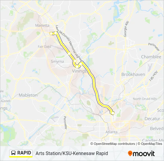 RAPID Bus Line Map
