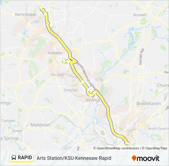 RAPID Bus Line Map