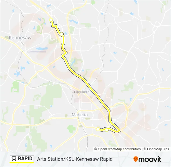 RAPID Bus Line Map