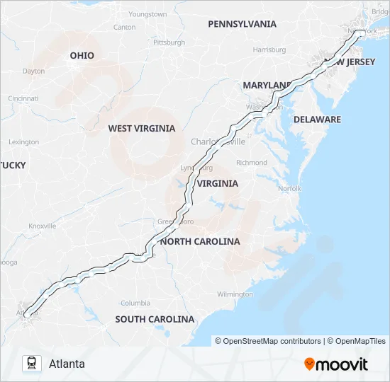 CRESCENT Train Line Map