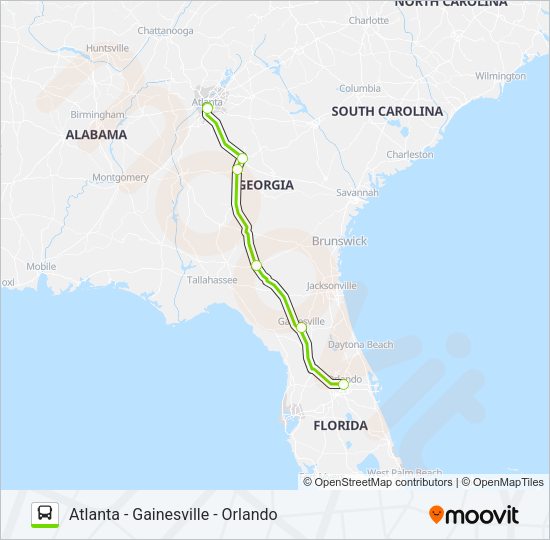 FLIXBUS 2415 Bus Line Map