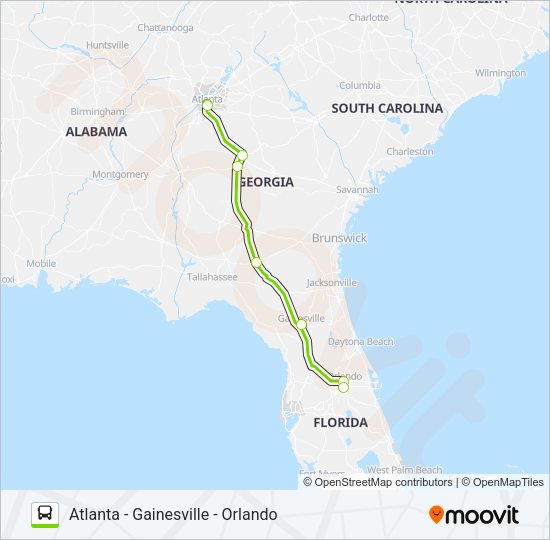 FLIXBUS 2415 Bus Line Map