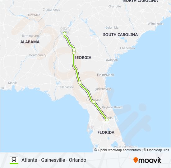 FLIXBUS N2415 bus Line Map