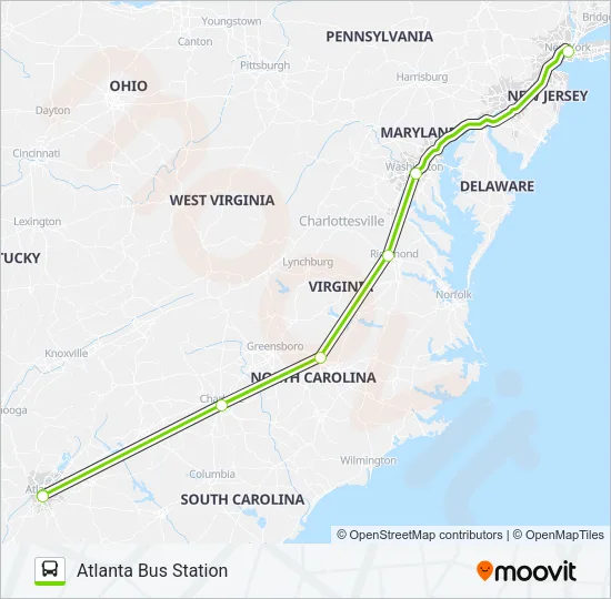 FLIXBUS N2470 Bus Line Map