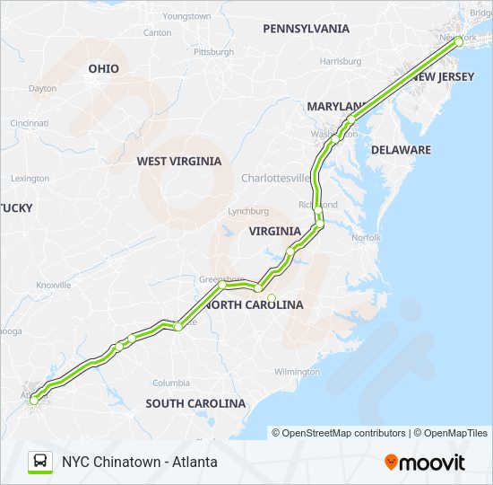 FLIXBUS N2471 Bus Line Map