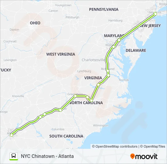 FLIXBUS N2471 Bus Line Map