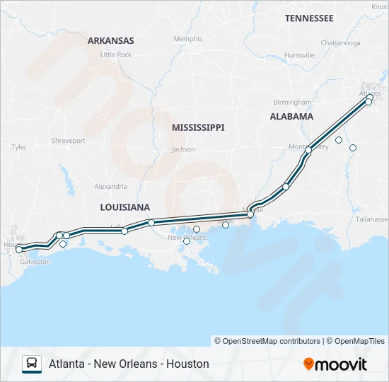 GREYHOUND US0602 Bus Line Map