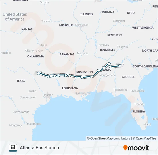 GREYHOUND US0604 Bus Line Map
