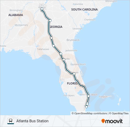 GREYHOUND US0630 Bus Line Map