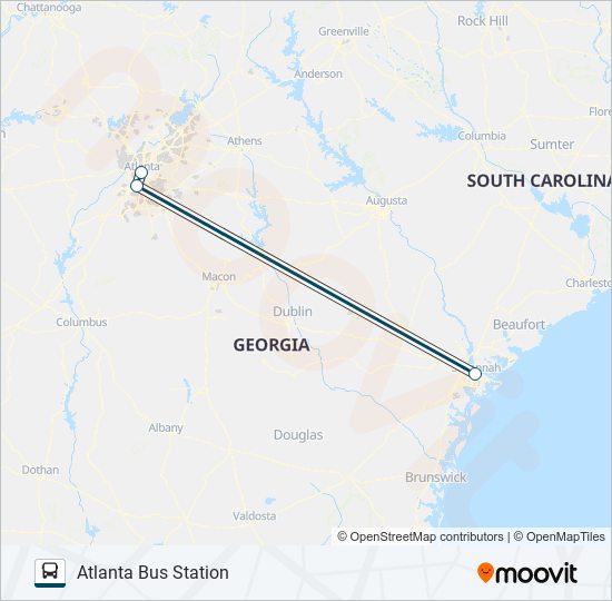 GREYHOUND US0640 Bus Line Map
